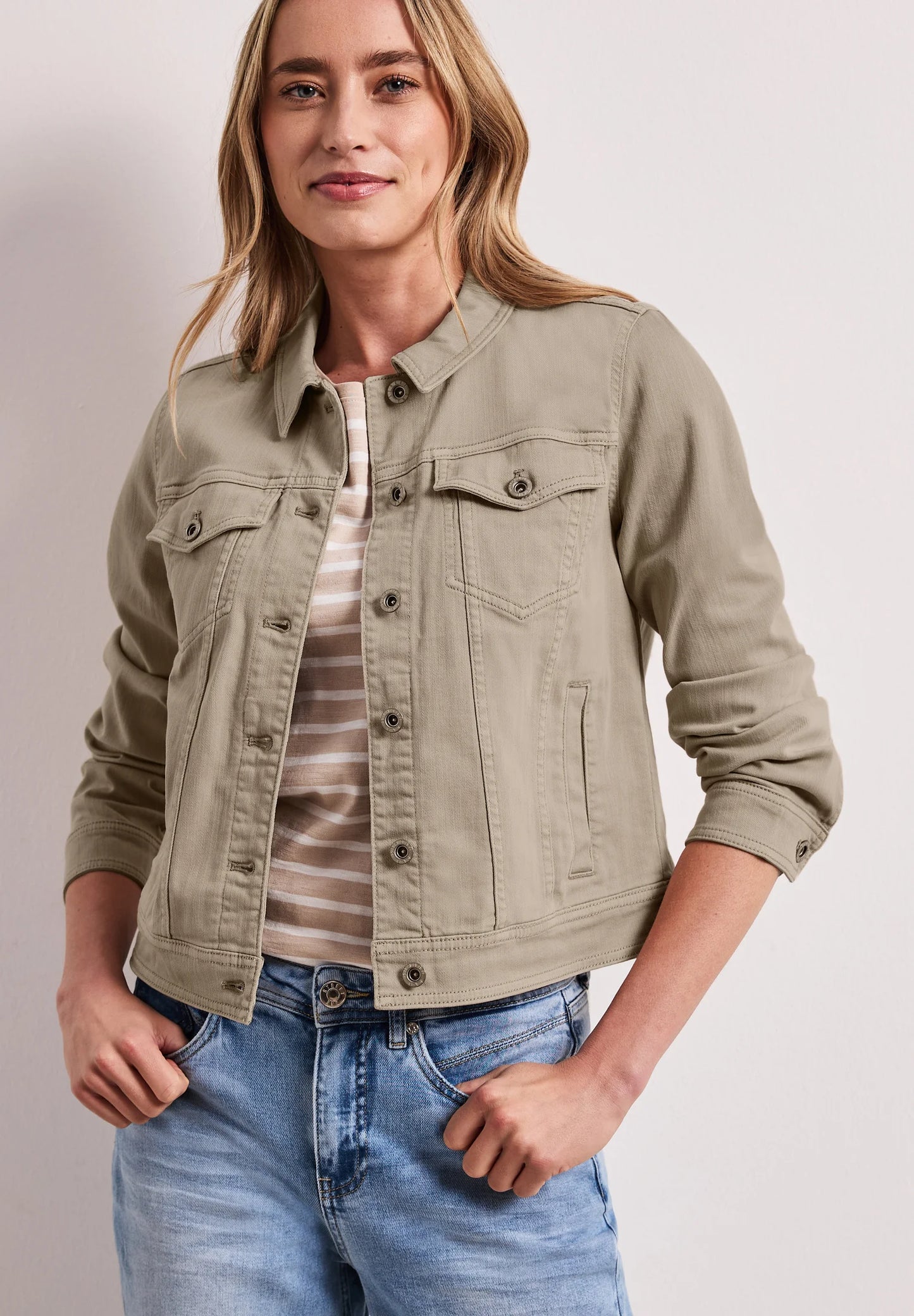 QR Style Jacket,beige washed
