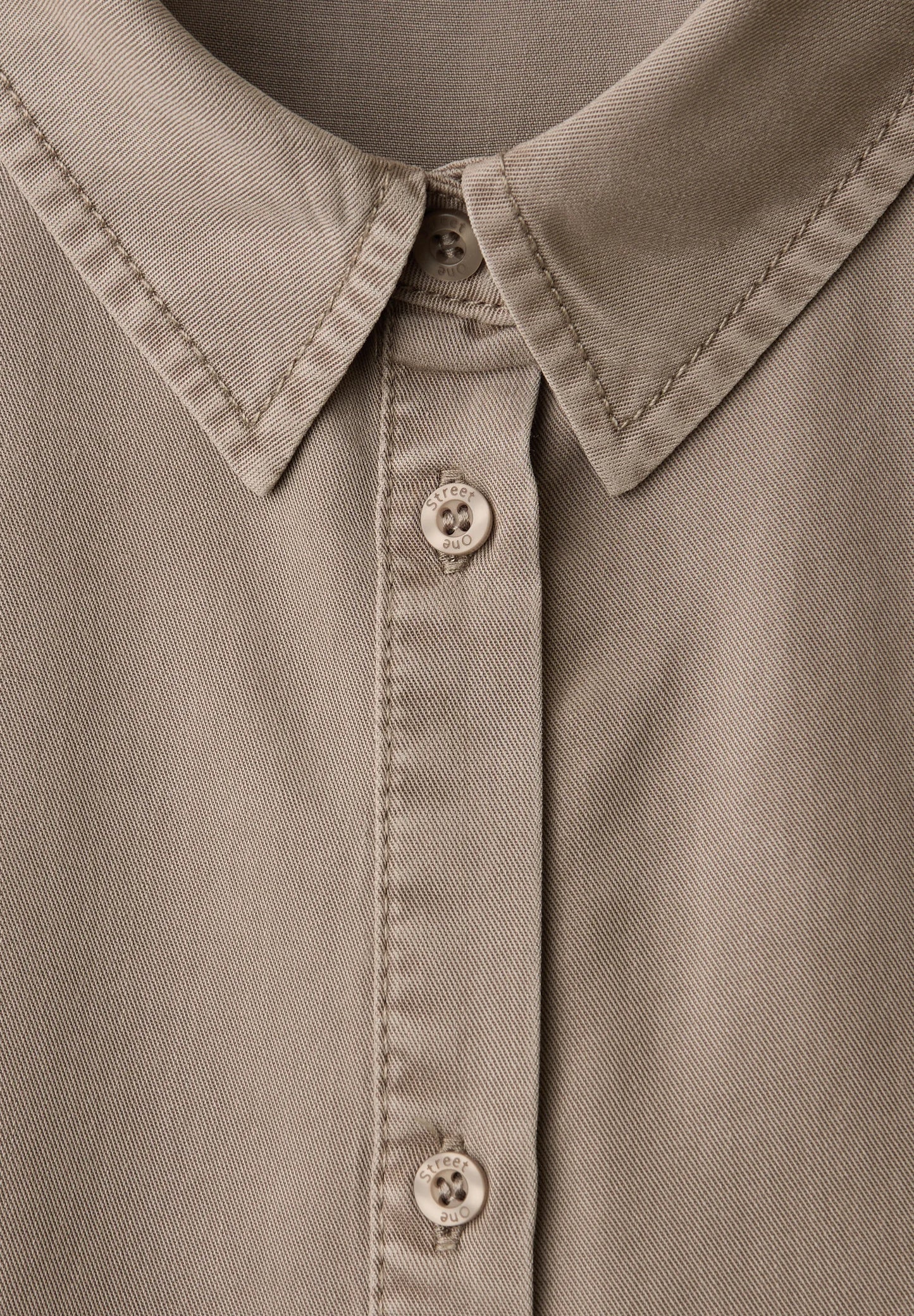 LTD QR washed shirtcollar blou