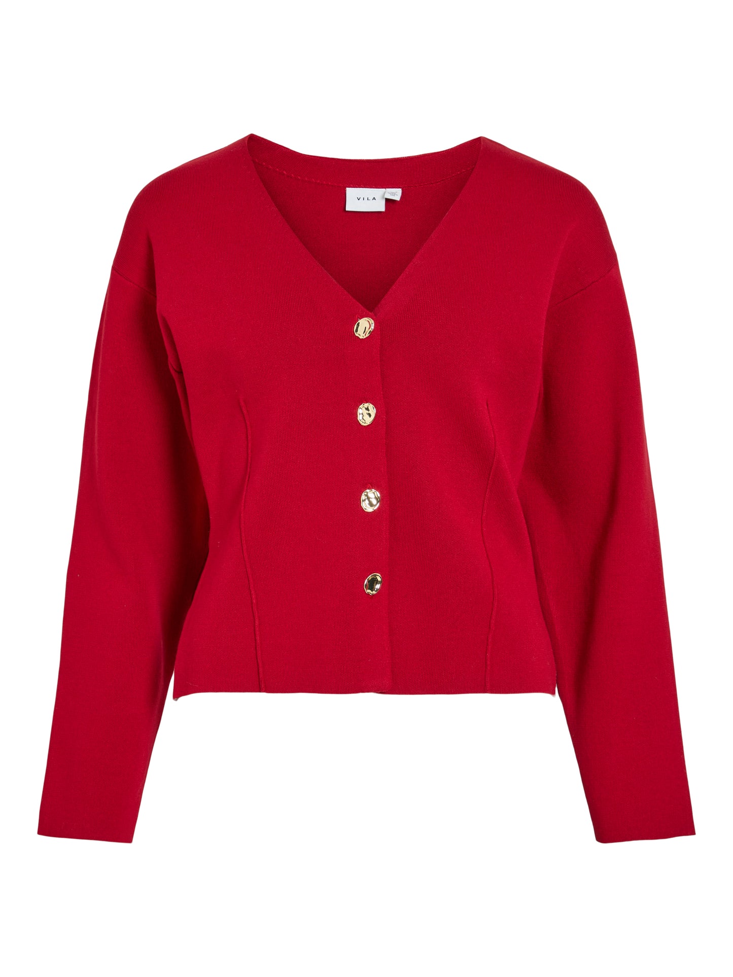 VISWAY V-NECK L/S WAIST KNIT CARDIGAN