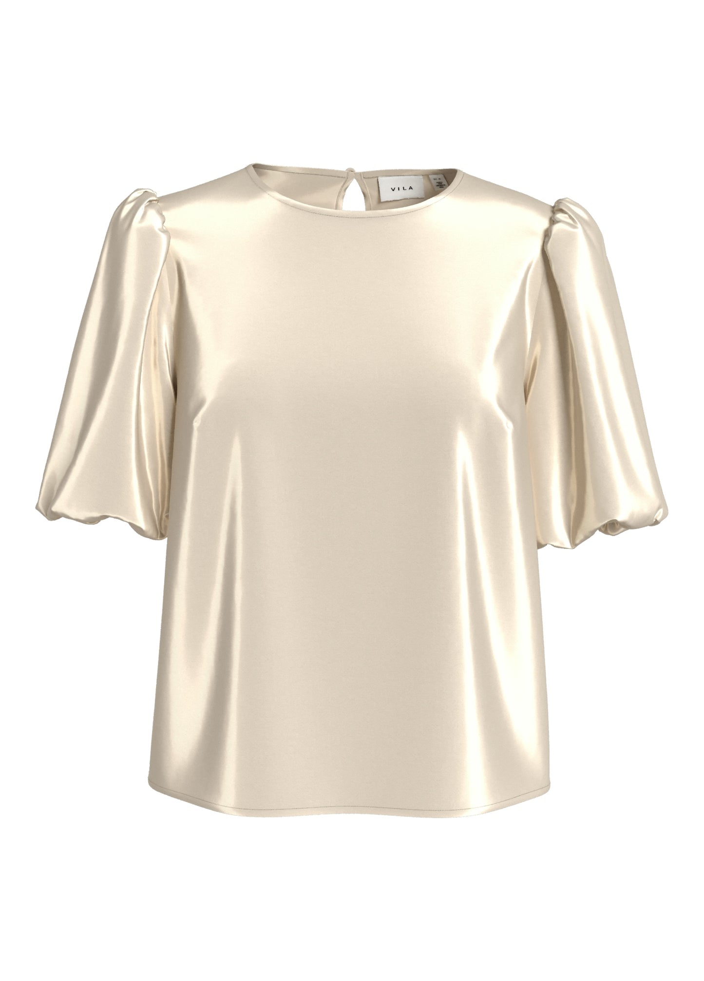 VIELLETTE 2/4 SATIN PUFF TOP - NOOS