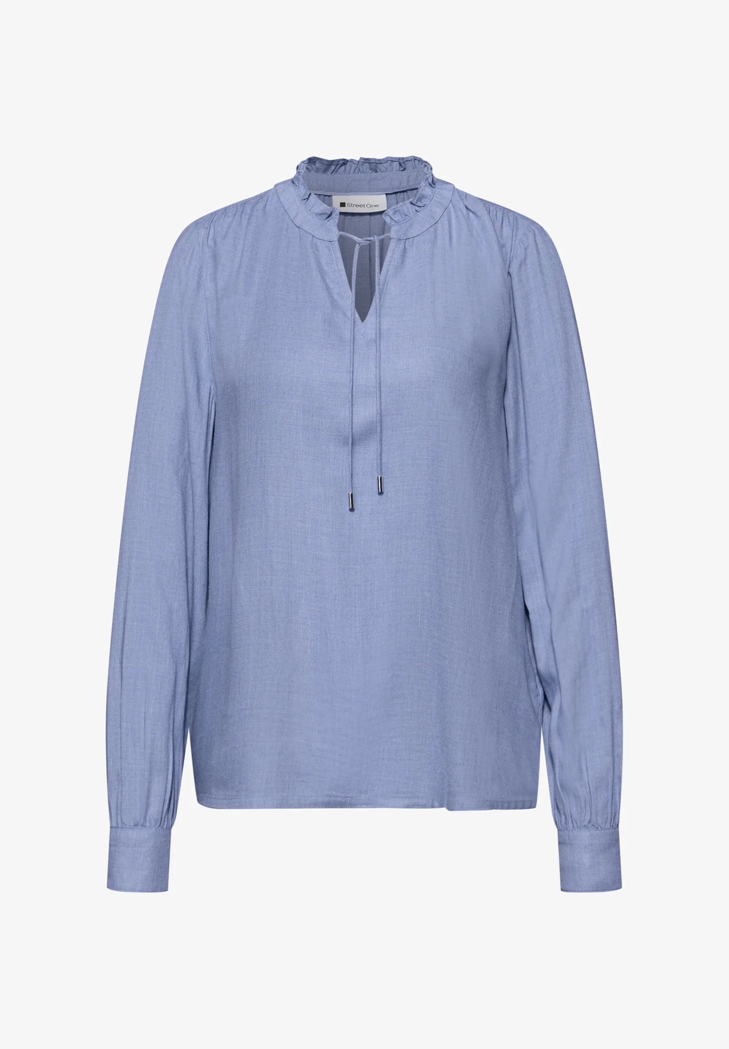 Melange tunic blouse w frill