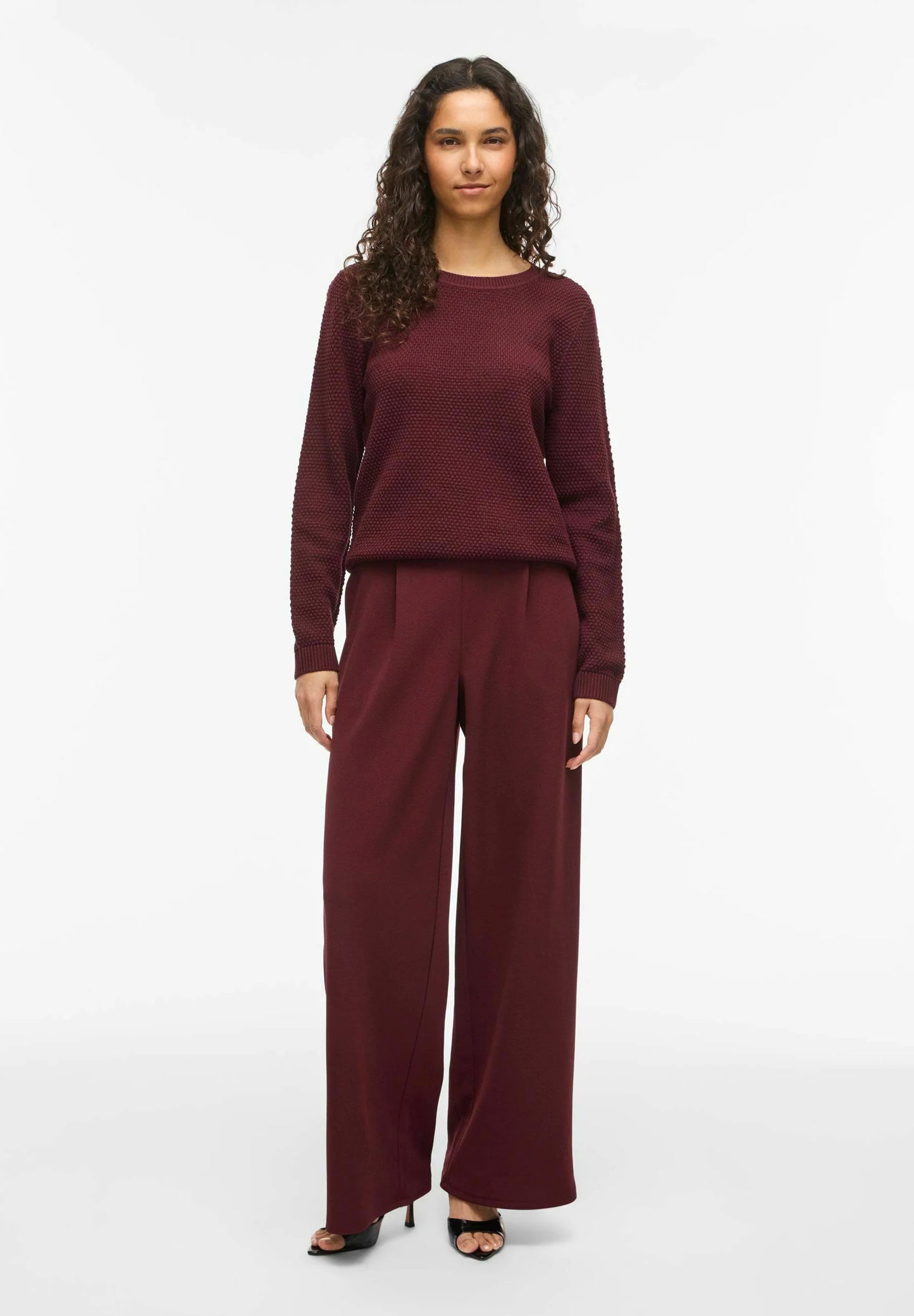 VIDALO O-NECK L/S KNIT TOP/SU - NOOS