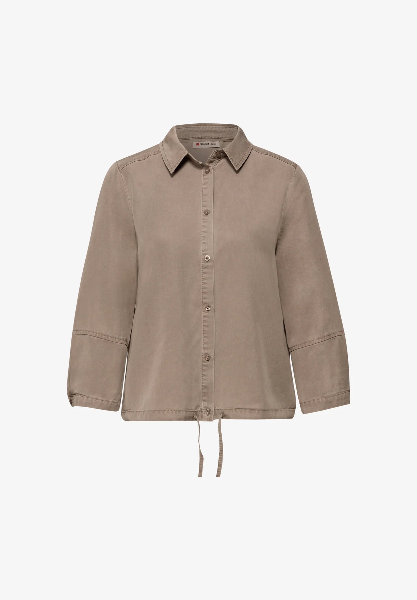LTD QR washed shirtcollar blou