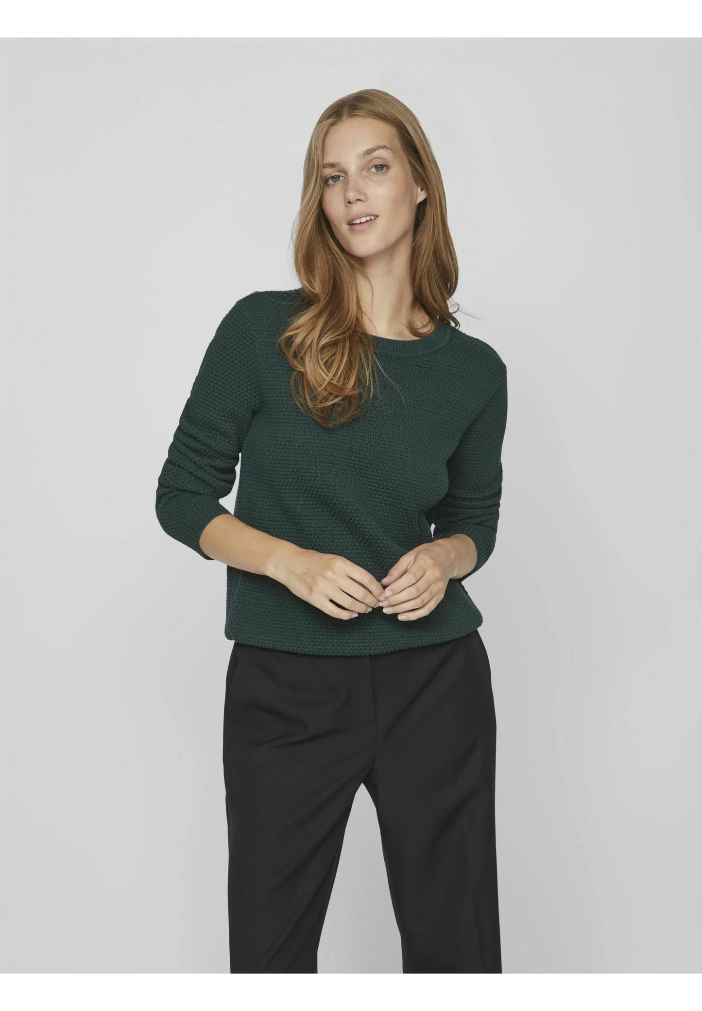 VIDALO O-NECK L/S KNIT TOP/SU - NOOS