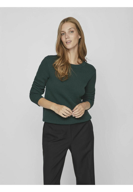 VIDALO O-NECK L/S KNIT TOP/SU - NOOS