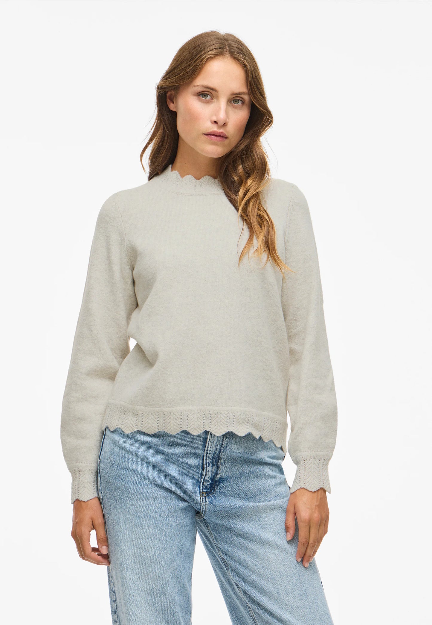 VINIKOLINA O-NECK L/S KNIT TOP - NOOS