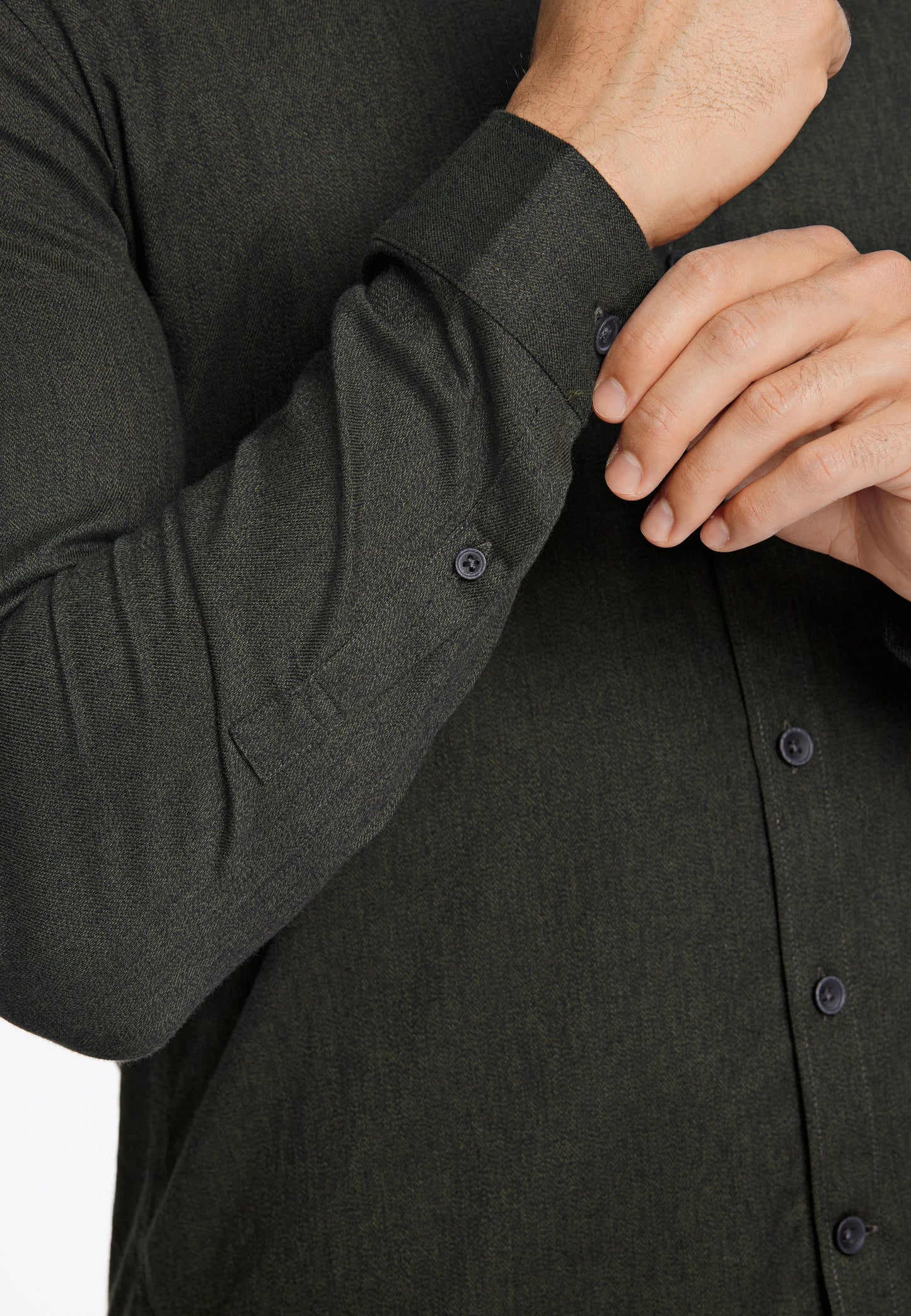 Mouliné stretch shirt L/S