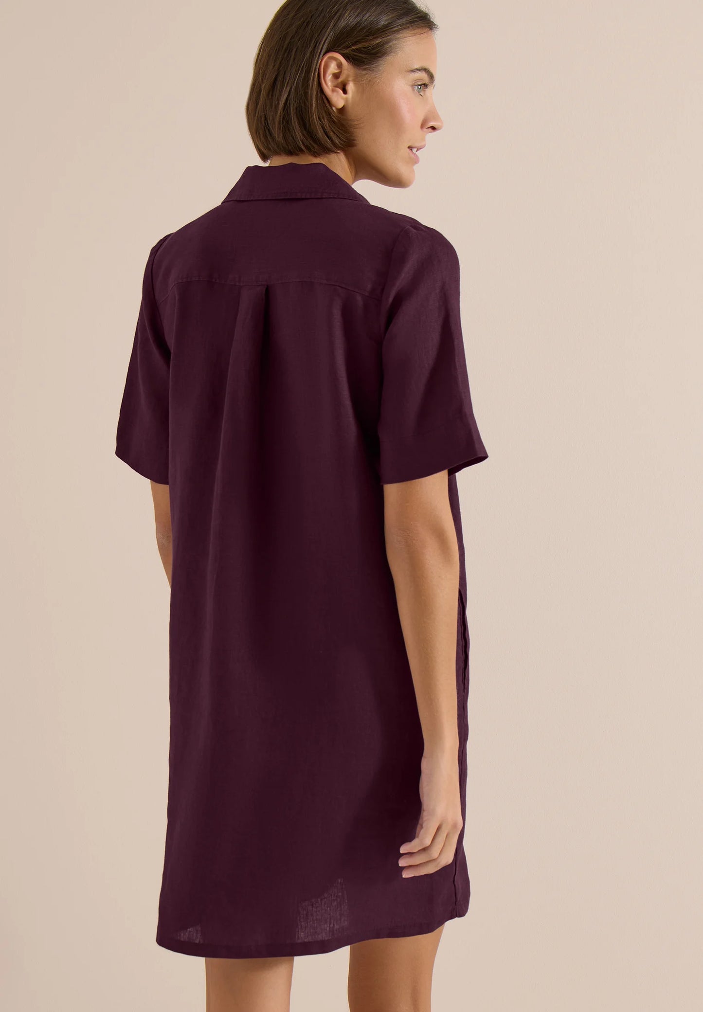 Linen Solid Dress
