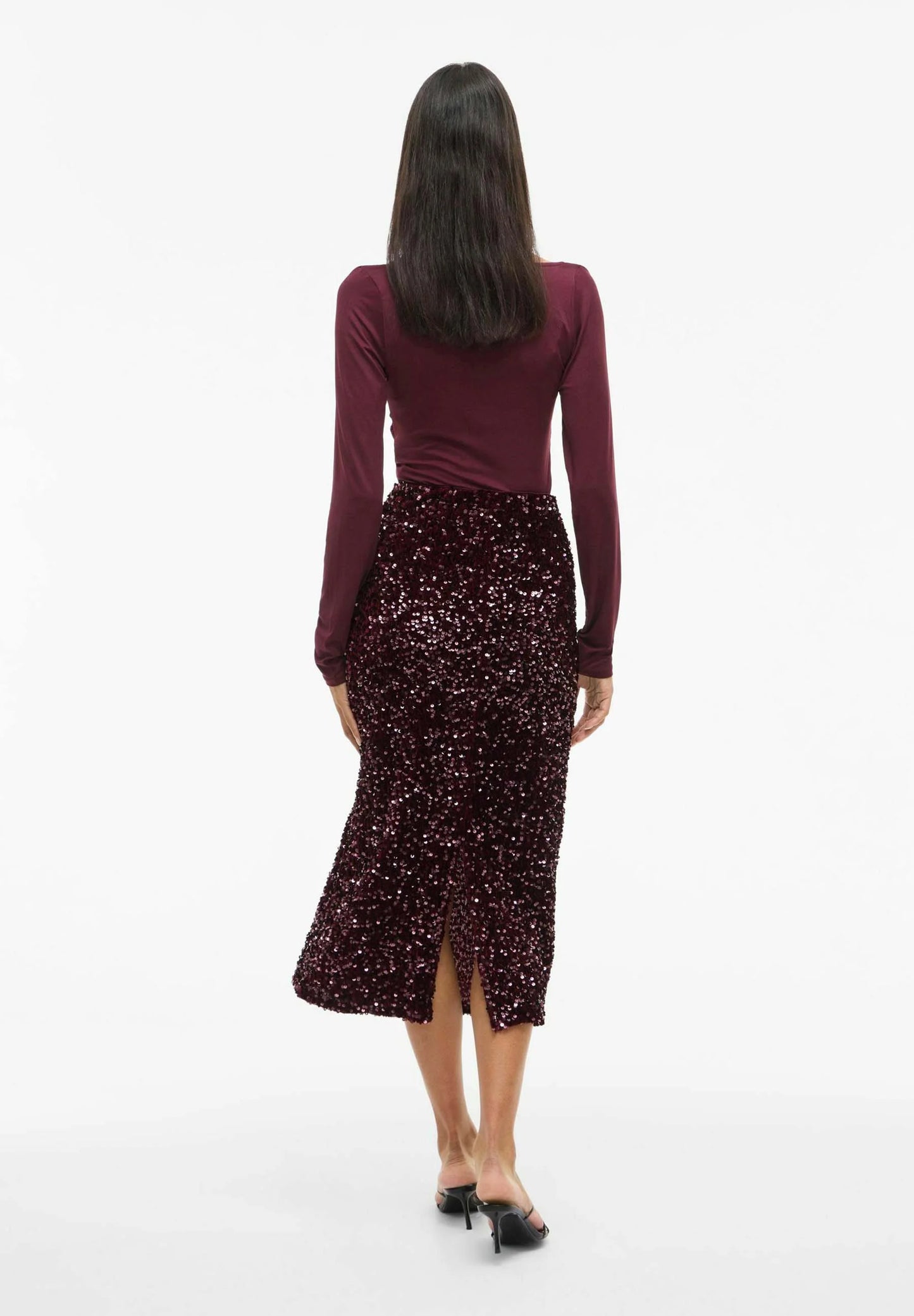 VIFAITH HW MIDI SEQUIN SKIRT/1