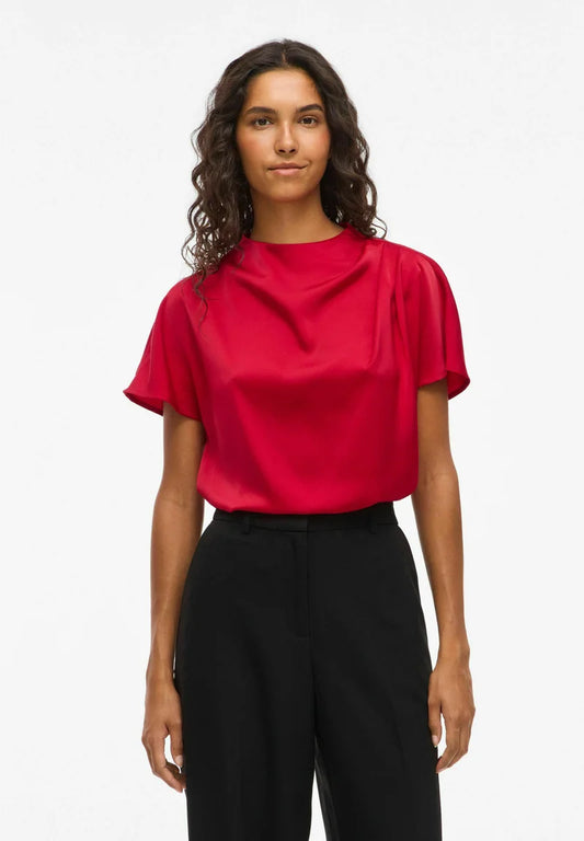 VIELMINA FUNNEL NECK S/S TOP