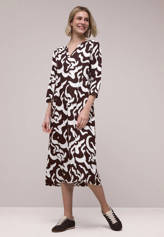 SOL_Midi Volant Dress_AOP