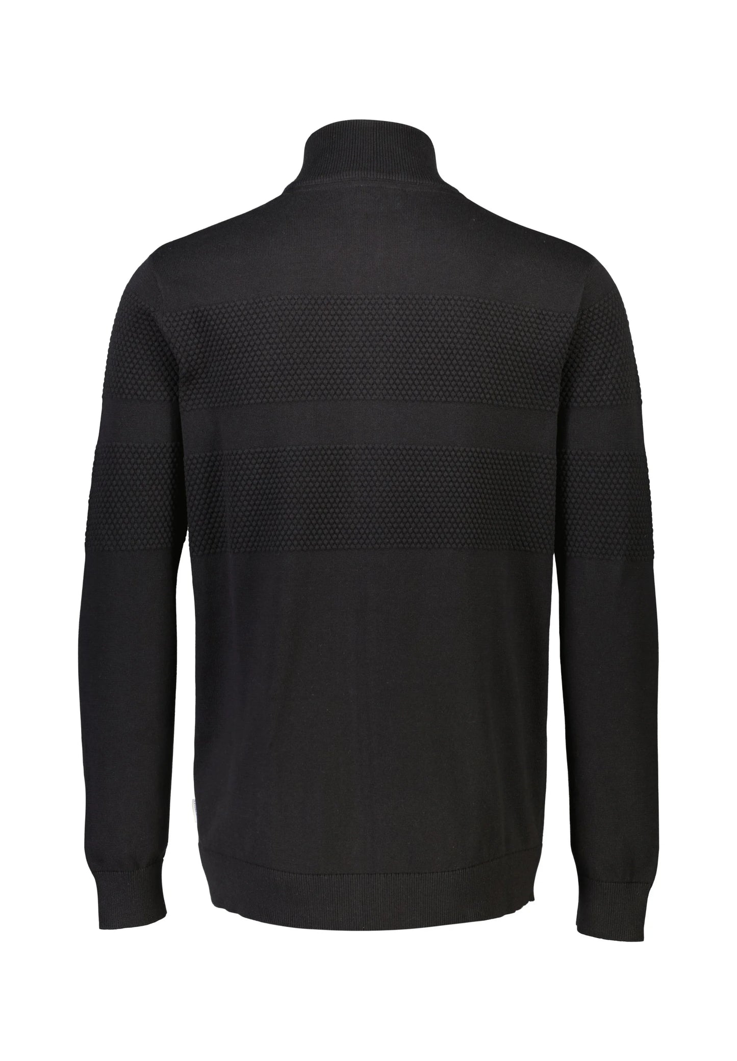 Zip through purl cardigan