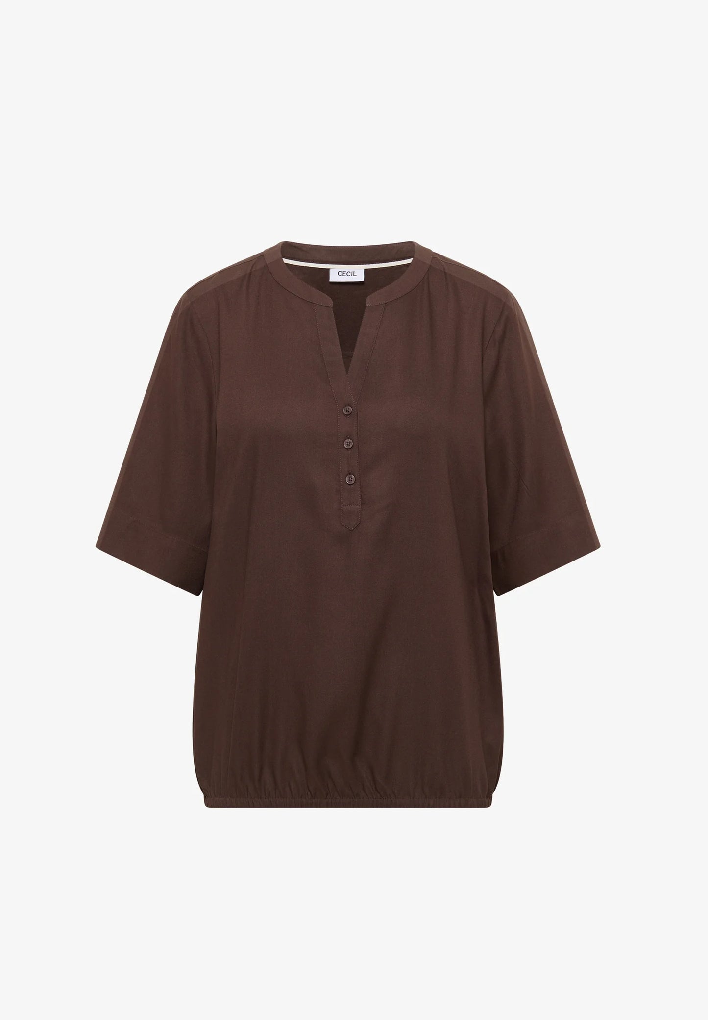 NOS Solid Splitneck Blouse