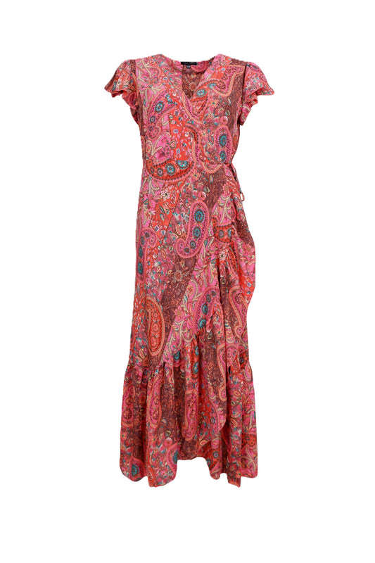 BCLUNA FLARED WRAP DRESS