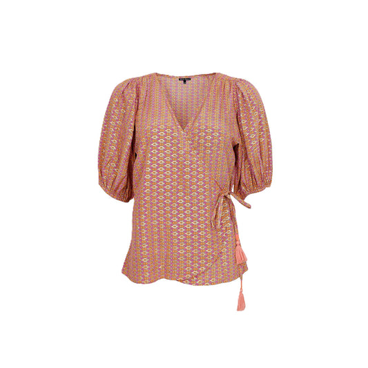 BCLUNA puff sleeve wrap blouse
